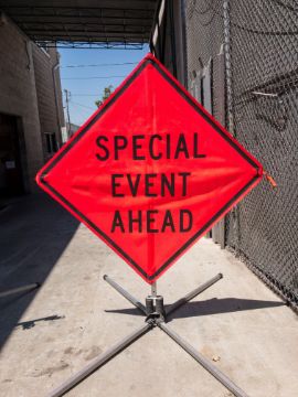 Show details for Road Sign - Special Event Ahead Picture of Road Sign - Special Event Ahead