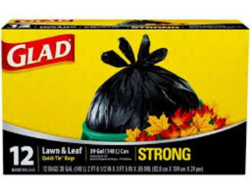 Show details for Trash Bag - Glad 39 Gallon 12 CT liner Picture of Trash Bag - Glad 39 Gallon 12 CT liner
