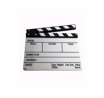 Show details for Camera Slate - Engraved Lucite - Dry Erase Picture of Camera Slate - Engraved Lucite - Dry Erase
