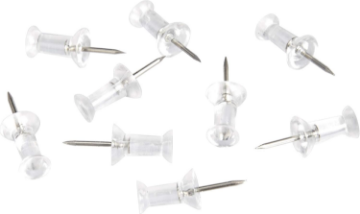 Show details for Clear push Pins (200) Picture of Clear push Pins (200)