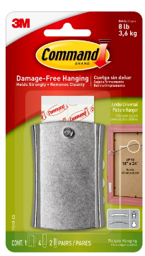 Show details for Command Hooks - Skinny Metal Strip - Picture Hanger Picture of Command Hooks - Skinny Metal Strip - Picture Hanger