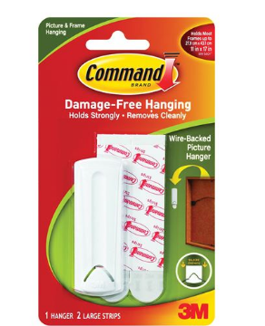 Show details for Command Hooks - Wire Back - Picture Hanger Picture of Command Hooks - Wire Back - Picture Hanger