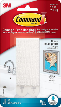 Show details for Command Hooks 16lb Bath  -White LG Refill Strips Picture of Command Hooks 16lb Bath  -White LG Refill Strips