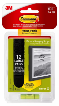 Show details for Command Hooks 16lb -Black  LG Refill Strips Picture of Command Hooks 16lb -Black  LG Refill Strips