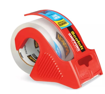 Show details for 2” Clear Packing Tape  -  Small Red Dispenser Picture of 2” Clear Packing Tape  -  Small Red Dispenser