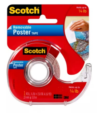 Show details for Scotch Tape - Red Removable Poster Tape Picture of Scotch Tape - Red Removable Poster Tape