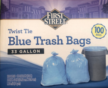 Show details for Trash Bag - Blue Bags 33 Gal- 100 CT liner Picture of Trash Bag - Blue Bags 33 Gal- 100 CT liner