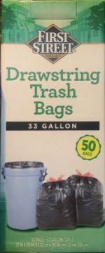 Show details for Trash Bag - Drawstring 33 Gall - 50 CT liner Picture of Trash Bag - Drawstring 33 Gall - 50 CT liner