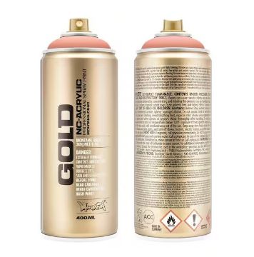Show details for Montana Gold Acrylic Spray Paint CL.2100 - SHRIMP PASTEL Picture of Montana Gold Acrylic Spray Paint CL.2100 - SHRIMP PASTEL