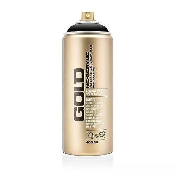 Show details for Montana Gold Acrylic Spray Paint S.9000 - SHOCK BLACK Picture of Montana Gold Acrylic Spray Paint S.9000 - SHOCK BLACK
