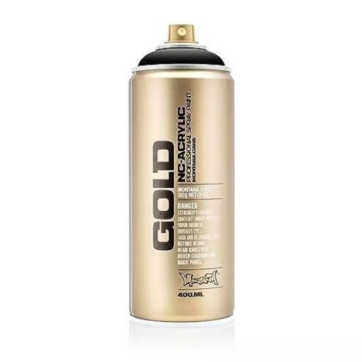 Picture of Montana Gold Acrylic Spray Paint - S9000: SHOCK BLACK