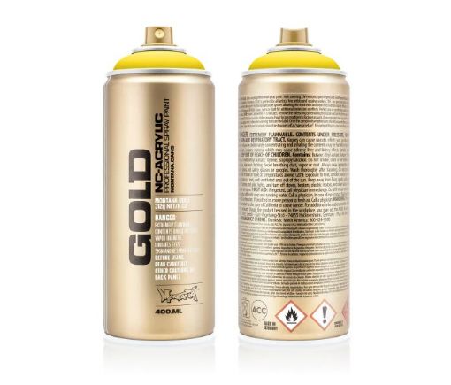 Picture of Montana Gold Acrylic Spray Paint - S1000: SHOCK YELLOW LIGHT