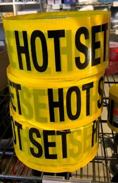 Show details for Caution - Hot Set Tape 3” x 1000’ Picture of Caution - Hot Set Tape 3” x 1000’