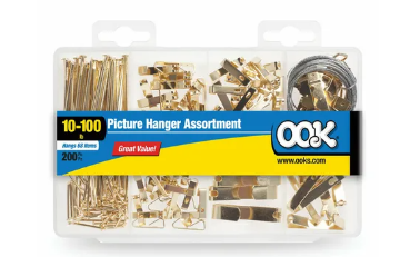 Show details for Ook Picture Hanger Kit Asst - 200 pc Picture of Ook Picture Hanger Kit Asst - 200 pc