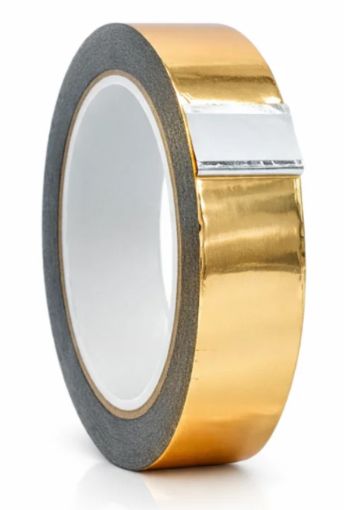 Picture of 1" Mylar Shiny Gold  Tape 1”x 50 yds