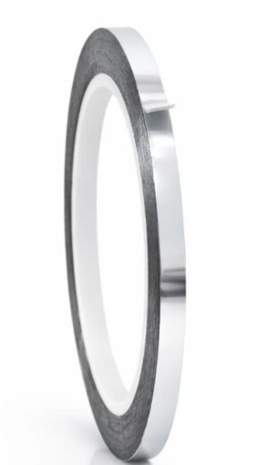Picture of 1/2" Mylar Shiny Silver Tape - 50 yd