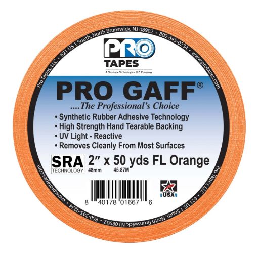 Picture of 2" Fluor Orange Gaffers Tape